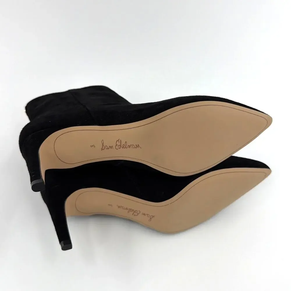 Sam Edelman Women's Black Suede Signature Collection Ukie Bootie Size 8M